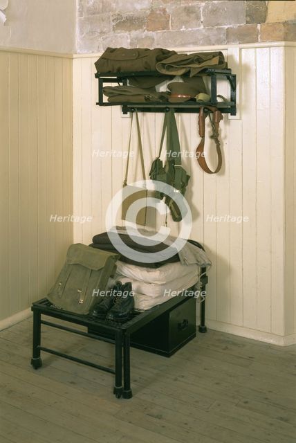 Barrack room at Calshot Castle, Hampshire, 1995. Artist: J Bailey