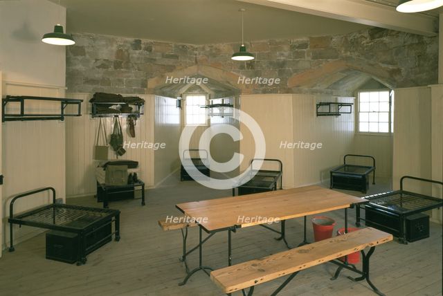 Barrack room in the keep at Calshot Castle, Hampshire, 1995. Artist: J Bailey