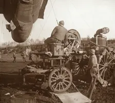 Barrage balloon, Genicourt, northern France, c1914-c1918