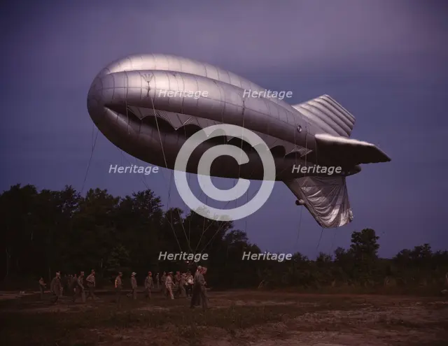 Barrage balloon, Parris Island, S.C., 1942. Creator: Alfred T Palmer.