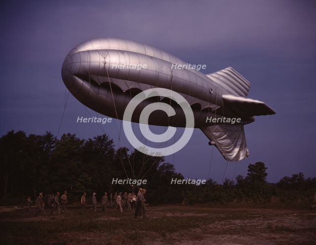 Barrage balloon, Parris Island, S.C., 1942. Creator: Alfred T Palmer.