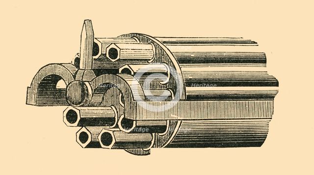 Barrel of Gatling gun, c1872.  Creator: Unknown.