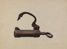Barrel Lock, c. 1939. Creator: C. Milford Lee