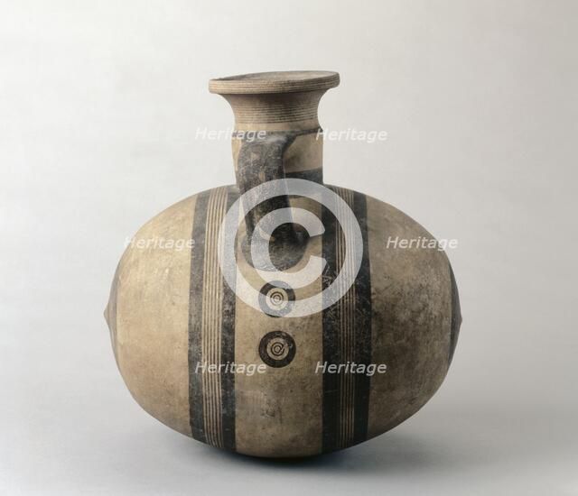Barrel-Shaped Jug, c. 750-600 BC. Creator: Unknown.