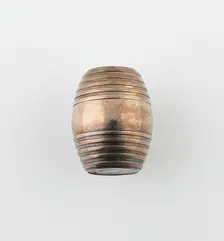 Barrel-Shaped Nutmeg Grater, Denmark, c. 1830. Creator: Unknown
