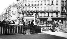 Barricade on the Rue de Chateaudun, liberation of Paris, August 1944