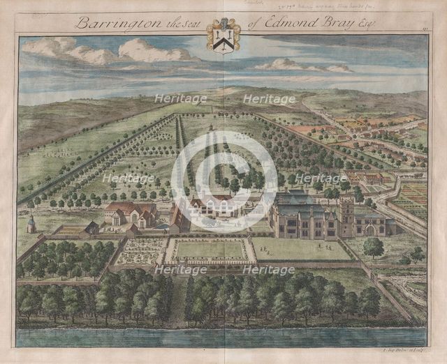 Barrington, The Seat of Edmond Bray, Esq., [1712] reissued 1768. Creator: Johannes Kip.