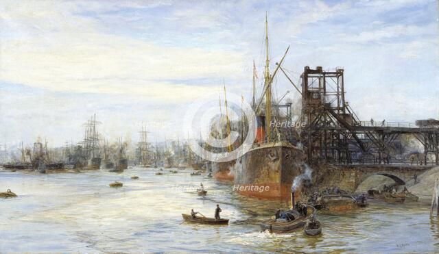 'Barry Docks', 1871-1931. Artist: William Lionel Wyllie.