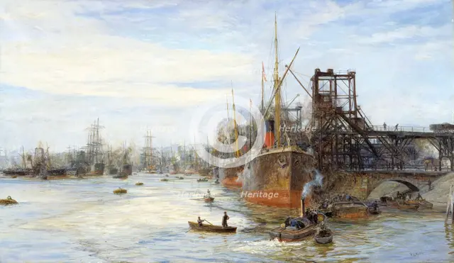 'Barry Docks', 1871-1931. Creator: William Lionel Wyllie.