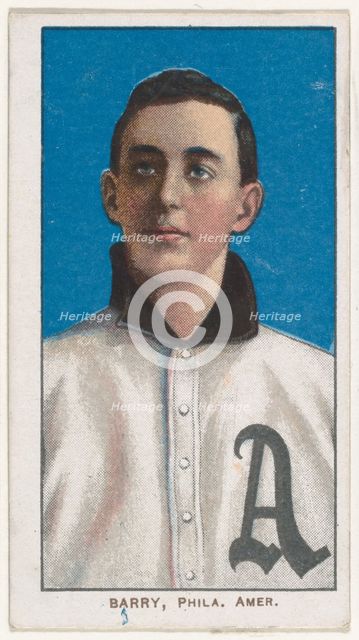 Barry, Philadelphia, American League, from the White Border series (T206) for the Ameri..., 1909-11. Creator: American Tobacco Company.