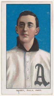 Barry, Philadelphia, American League, from the White Border series (T206) for the Ameri..., 1909-11. Creator: American Tobacco Company