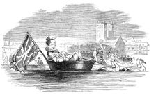 Barry, the Clown, on the Thames, 1844. Creator: Unknown
