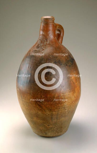 Bartmann jug, ca. 1800. Creator: Unknown.