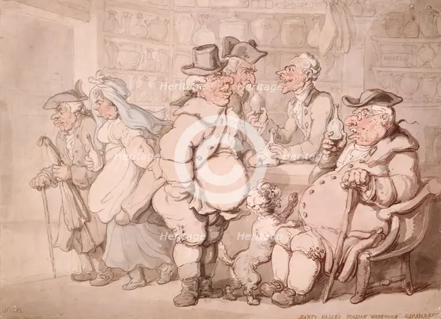 Barto Valle's Italian Warehouse, Haymarket, London. Creator: Thomas Rowlandson.