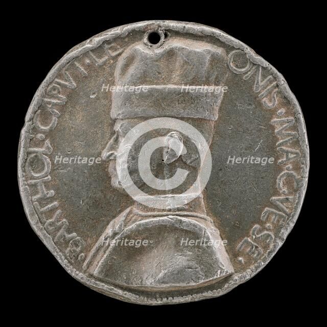 Bartolommeo Colleone of Bergamo, 1400-1475, Condottiere [obverse], 1454 or after. Creator: Marco Guidizani.