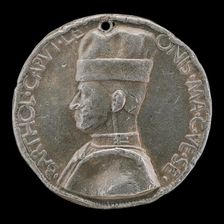 Bartolommeo Colleone of Bergamo, 1400-1475, Condottiere [obverse], 1454 or after. Creator: Marco Guidizani