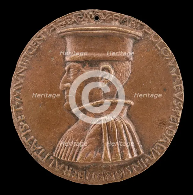 Bartolommeo Pendaglia, died 1462, Merchant of Ferrara [obverse], c. 1462. Creator: Sperandio Savelli.