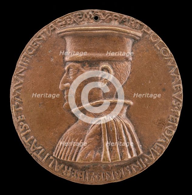 Bartolommeo Pendaglia, died 1462, Merchant of Ferrara [obverse], c. 1462. Creator: Sperandio Savelli.