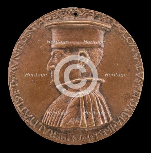 Bartolommeo Pendaglia, died 1462, Merchant of Ferrara [obverse], c. 1462. Creator: Sperandio Savelli.