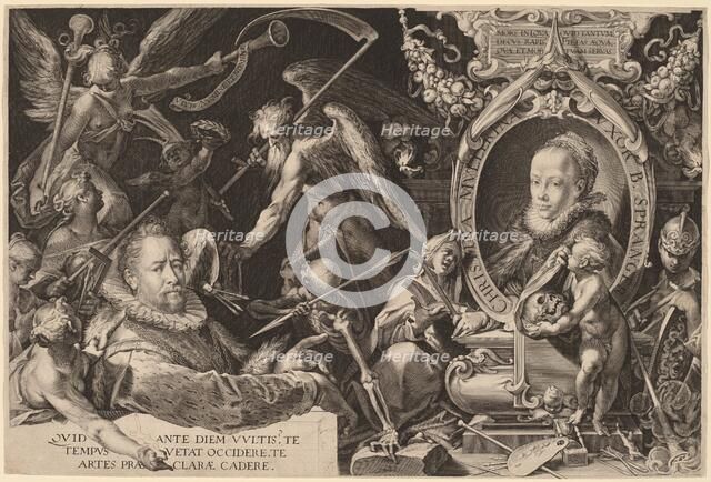 Bartholomaeus Spranger and his Late Wife Christina Muller, c. 1600. Creator: Aegidius Sadeler II.