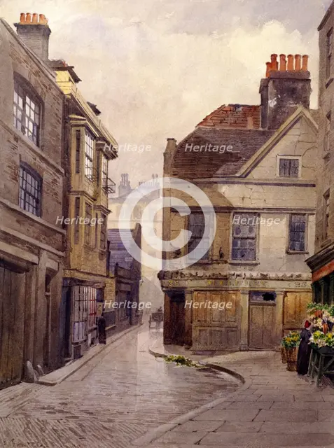 Bartholomew Close, London, 1889. Artist: John Crowther