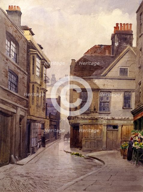 Bartholomew Close, London, 1889. Artist: John Crowther