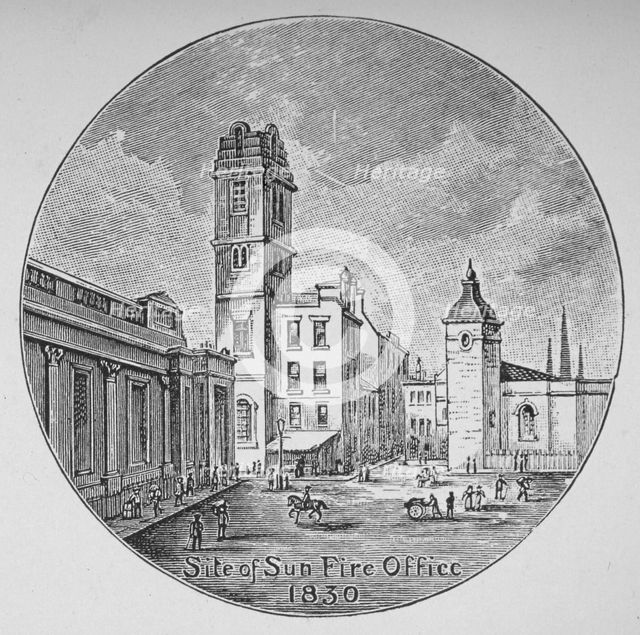 Bartholomew Lane, City of London, 1830. Artist: Anon