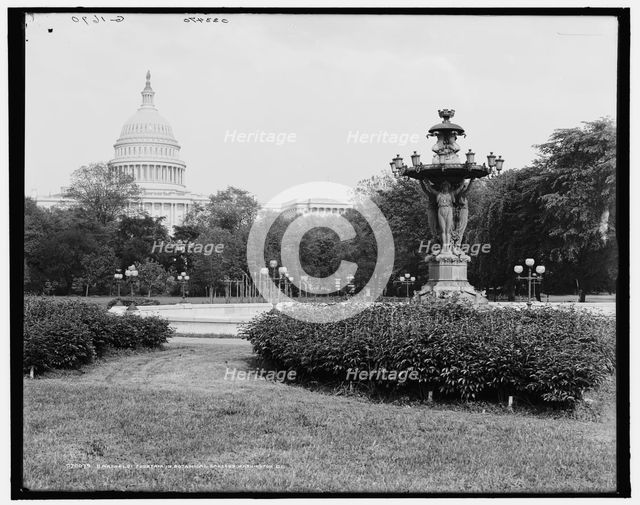 Bartholdi Fountain in botanical gardens, Washington, D.C., c1907. Creator: Unknown.