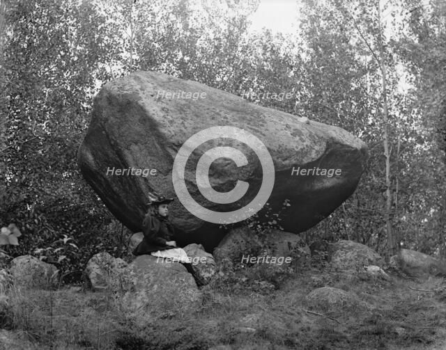 Bartlett Boulder, Upper Bartlett, White Mountains, c1900. Creator: Unknown.