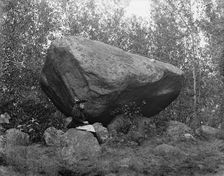 Bartlett Boulder, Upper Bartlett, White Mountains, c1900. Creator: Unknown