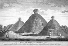 Bartlow Hills near Ashdon in Essex c1780. Artist: Anon