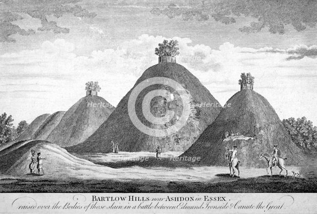 'Bartlow Hills near Ashdon in Essex', c1780.                   Artist: Anon