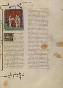 Baruch Reading to Jeconiah and Other Nobles, about 1360-1370. Creator: Master of Jean de Mandeville
