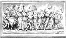 Bas-relief, "The Song of Miriam and Moses", by Mr. Gatley, for a mausoleum near Edinburgh, 1858. Creator: Unknown