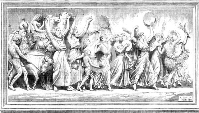 Bas-relief, "The Song of Miriam and Moses", by Mr. Gatley, for a mausoleum near Edinburgh, 1858. Creator: Unknown.