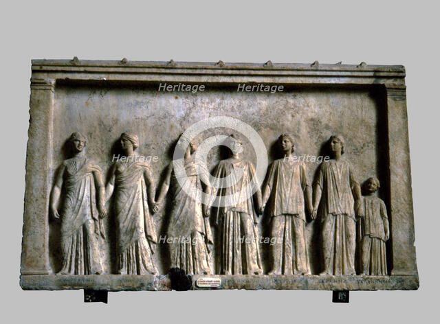 Bas-relief with the Graces, the Nymphs and the City.