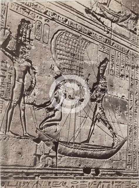 Bas-relief at Edfu, Egypt, 1890. Creator: Anon.