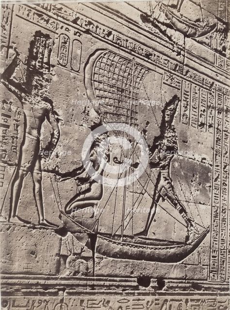 Bas-relief at Edfu, Egypt, 1890. Creator: Anon.