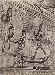 Bas-relief at Edfu, Egypt, 1890. Creator: Anon