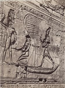 Bas-relief at Edfu, Egypt, 1890. Creator: Anon
