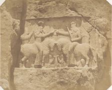 Bas Relief at Nakshi Rustam, 1858. Creator: Luigi Pesce