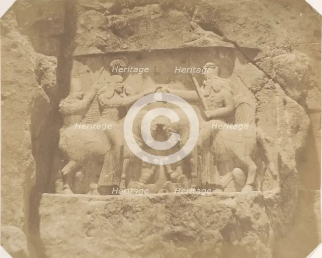Bas Relief at Nakshi Rustam, 1858. Creator: Luigi Pesce.