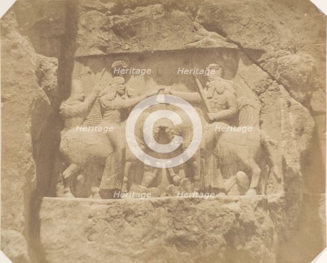 Bas Relief at Nakshi Rustam, 1858. Creator: Luigi Pesce.