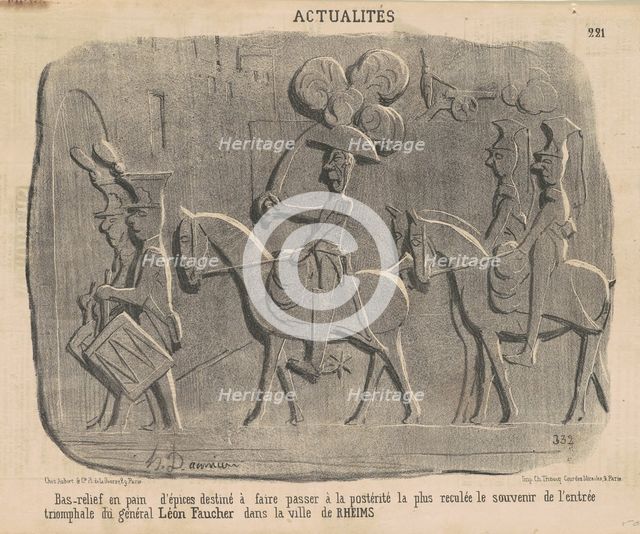 Bas-relief en pain d'épices ..., 19th century. Creator: Honore Daumier.
