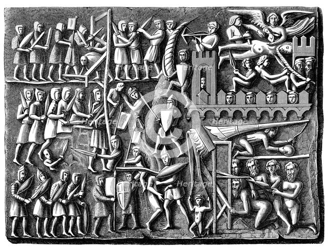 Bas-relief from the Basilica of Saint Nazaire, Carcassonne, France, 1849. Artist: Unknown