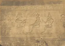 Bas-reliefs de la façade du Temple de Dendérah (Tentyris), 1849-50. Creator: Maxime du Camp