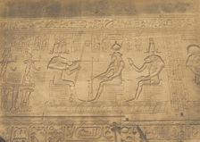 Bas-reliefs de la façade du Temple de Dendérah (Tentyris), 1849-50. Creator: Maxime du Camp
