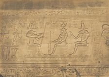 Bas-reliefs de la façade du Temple de Dendérah (Tentyris), 1849-50. Creator: Maxime du Camp