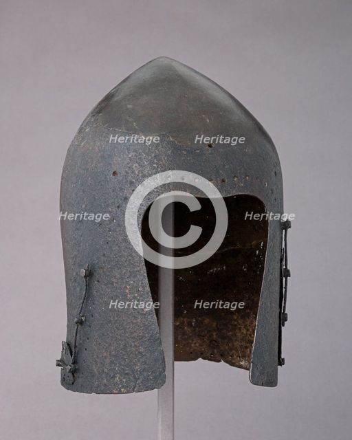 Bascinet, Italian, ca. 1350-1400, with later restorations. Creator: Unknown.