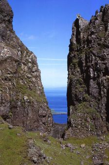 Basalt rocks in Quirang, Isle fo Skye, Scotland, 20th century. Artist: CM Dixon